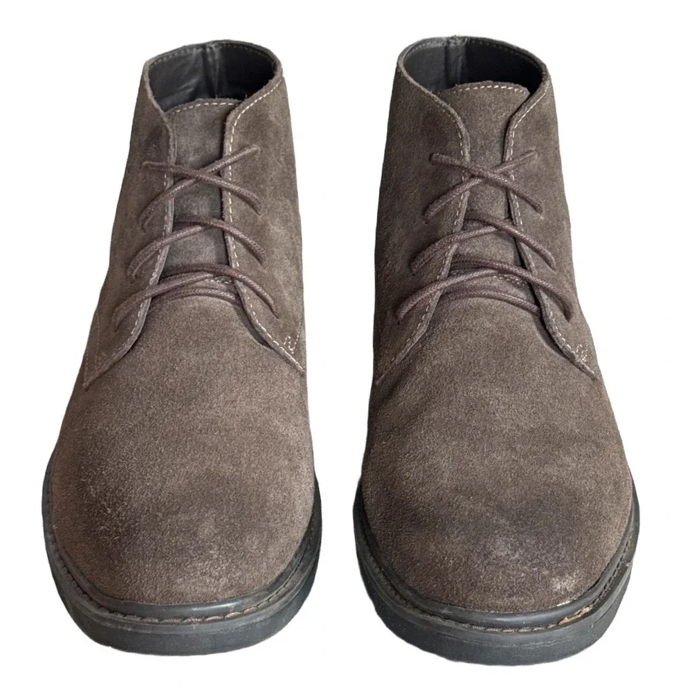 Magellan Outdoors Mens Brown Suede Leather Chukka Boots Size 11 Preppy Neutral